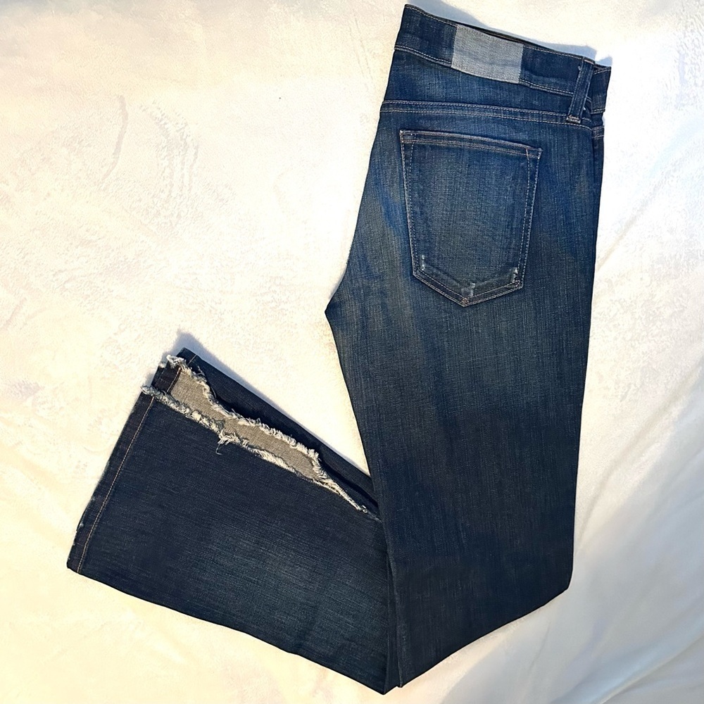 Textile Elizabeth & James Stewart Denim Boot Cut Jeans 30 Slits Flare Dark Wash